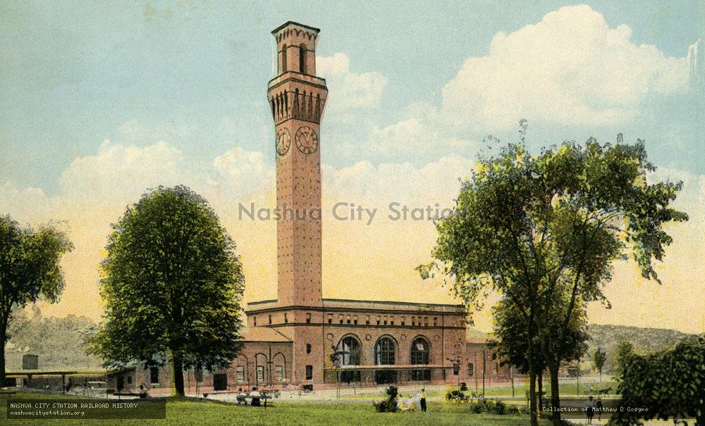 Postcard: New York, New Haven & Hartford Railroad Station, Waterbury, Connecticut